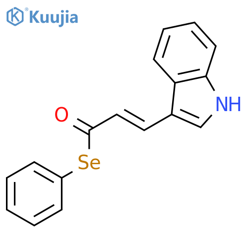 2-Propeneselenoic acid, 3-(1H-indol-3-yl)-, Se-phenyl ester, (2E)- structure