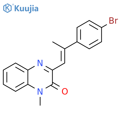 2(1H)-QUINOXALINONE, 3-[2-(4-BROMOPHENYL)-1-PROPENYL]-1-METHYL- structure