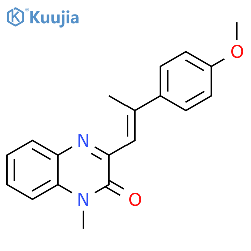 2(1H)-QUINOXALINONE, 3-[2-(4-METHOXYPHENYL)-1-PROPENYL]-1-METHYL- structure
