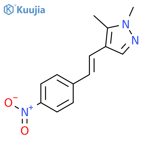 1H-PYRAZOLE, 1,5-DIMETHYL-4-[2-(4-NITROPHENYL)ETHENYL]- structure