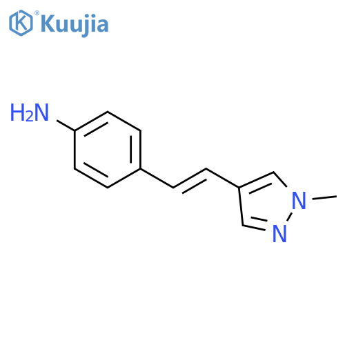 Benzenamine, 4-[2-(1-methyl-1H-pyrazol-4-yl)ethenyl]- structure