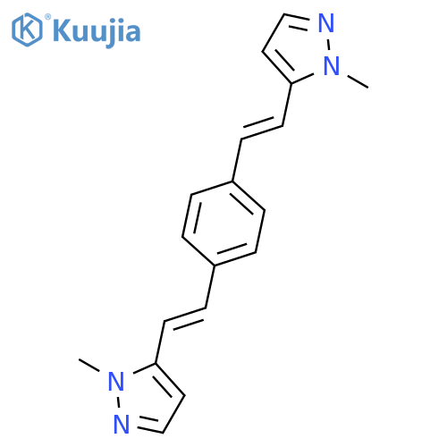 1H-PYRAZOLE, 5,5'-(1,4-PHENYLENEDI-2,1-ETHENEDIYL)BIS[1-METHYL- structure