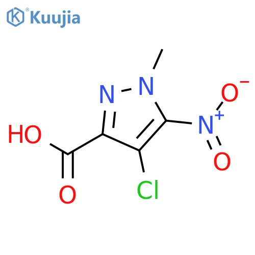 1H-Pyrazole-3-carboxylic acid, 4-chloro-1-methyl-5-nitro- structure