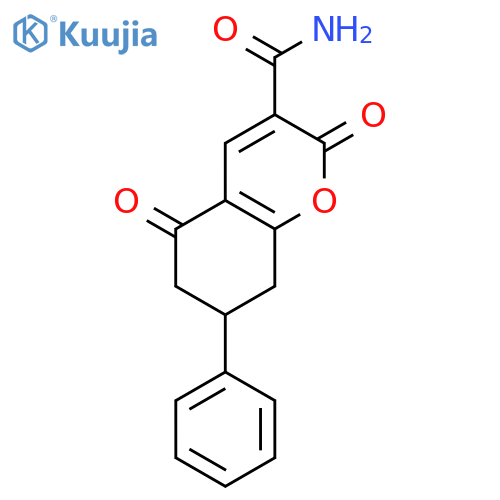 2H-1-BENZOPYRAN-3-CARBOXAMIDE, 5,6,7,8-TETRAHYDRO-2,5-DIOXO-7-PHENYL- structure