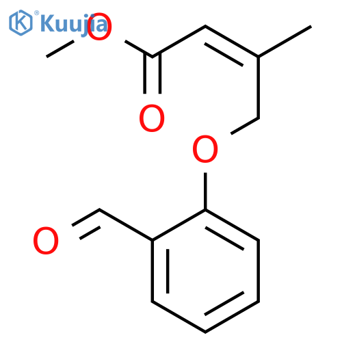 2-BUTENOIC ACID, 4-(2-FORMYLPHENOXY)-3-METHYL-, METHYL ESTER, (2Z)- structure