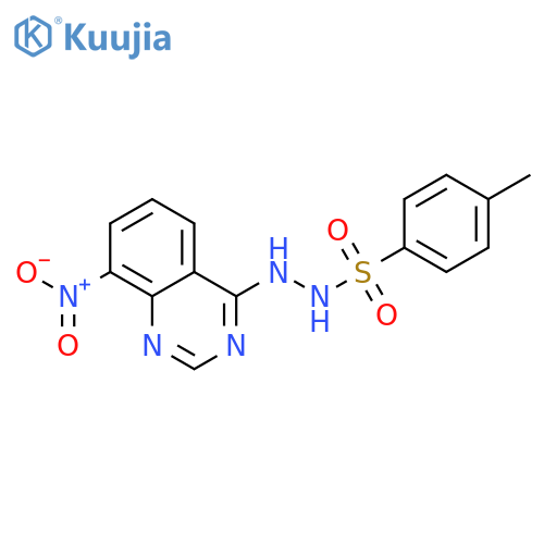 Benzenesulfonicacid, 4-methyl-, 2-(8-nitro-4-quinazolinyl)hydrazide structure