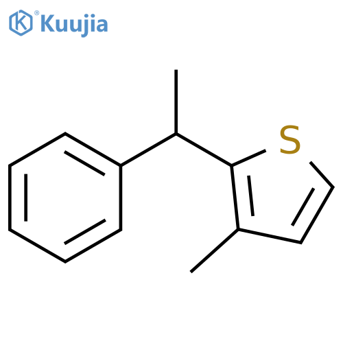 Thiophene, 3-methyl-2-(1-phenylethyl)- structure