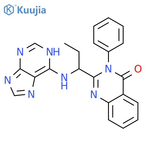 4(3H)-QUINAZOLINONE, 3-PHENYL-2-[1-(1H-PURIN-6-YLAMINO)PROPYL]- structure