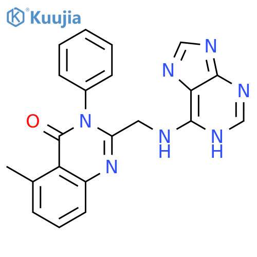 4(3H)-QUINAZOLINONE, 5-METHYL-3-PHENYL-2-[(1H-PURIN-6-YLAMINO)METHYL]- structure