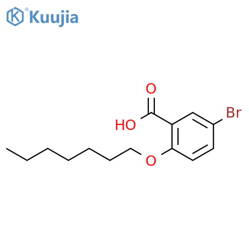 BENZOIC ACID, 5-BROMO-2-(HEPTYLOXY)- structure
