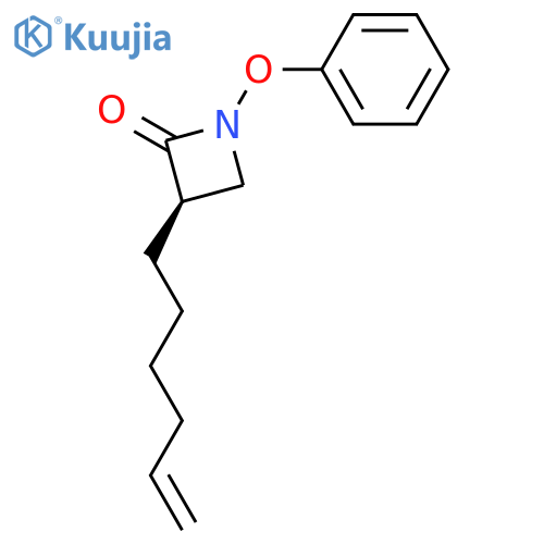 2-Azetidinone, 3-(5-hexenyl)-1-phenoxy-, (3R)- structure