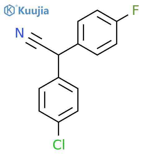 2-(4-Chlorophenyl)-2-(4-fluorophenyl)acetonitrile structure