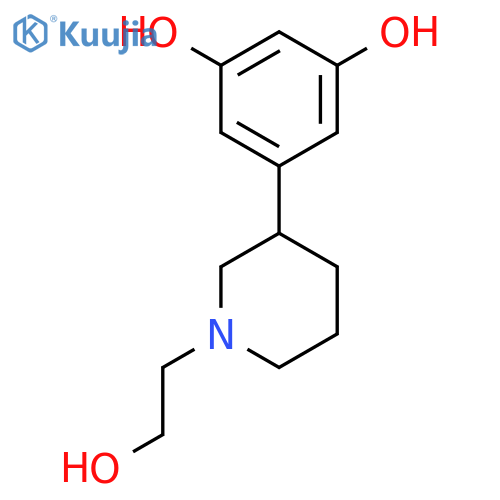 1,3-BENZENEDIOL, 5-[1-(2-HYDROXYETHYL)-3-PIPERIDINYL]- structure