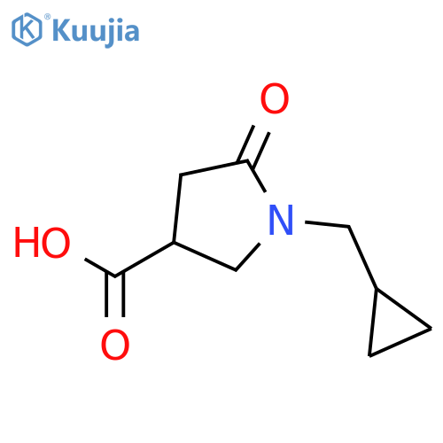 1-(Cyclopropylmethyl)-5-oxopyrrolidine-3-carboxylic acid structure