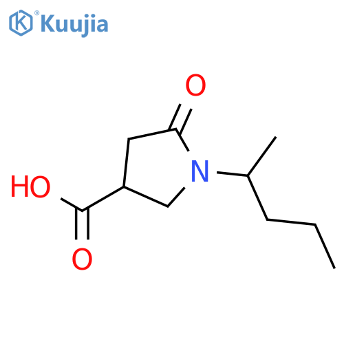 5-oxo-1-(pentan-2-yl)pyrrolidine-3-carboxylic acid structure