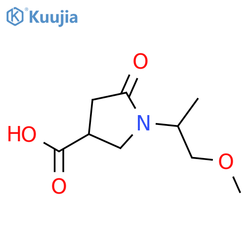 1-(2-Methoxy-1-methyl-ethyl)-5-oxo-pyrrolidine-3-carboxylic acid structure