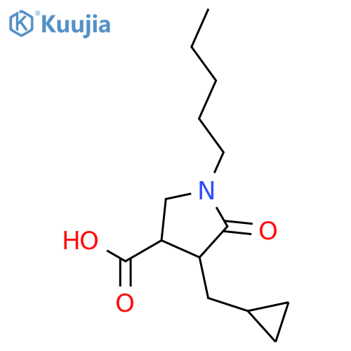 3-PYRROLIDINECARBOXYLIC ACID, 4-(CYCLOPROPYLMETHYL)-5-OXO-1-PENTYL- structure