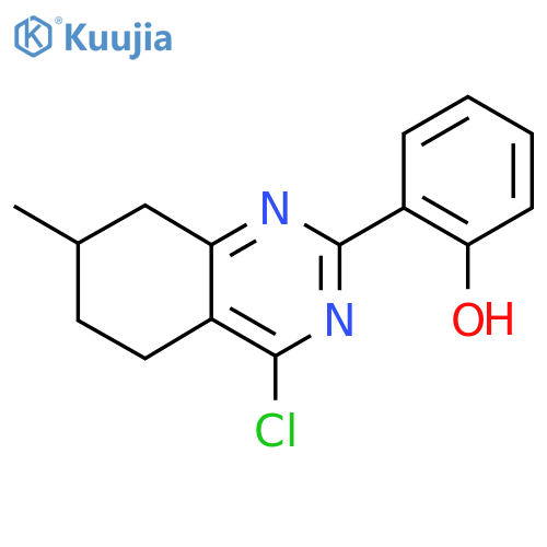 Phenol, 2-(4-chloro-5,6,7,8-tetrahydro-7-methyl-2-quinazolinyl)- structure
