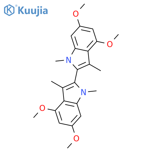 2,2'-BI-1H-INDOLE, 4,4',6,6'-TETRAMETHOXY-1,1',3,3'-TETRAMETHYL- structure