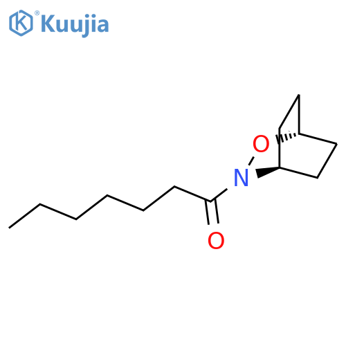 2-Oxa-3-azabicyclo[2.2.2]oct-5-ene, 3-(1-oxoheptyl)-, (1S,4R)- structure