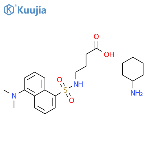 4-(((5-(Dimethylamino)-1-naphthyl)sulphonyl)amino)butyric acid, compound with cyclohexylamine (1:1) structure
