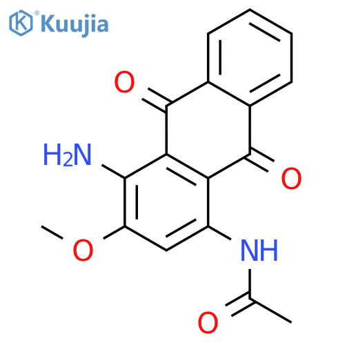 Acetamide,N-(4-amino-9,10-dihydro-3-methoxy-9,10-dioxo-1-anthracenyl)- structure