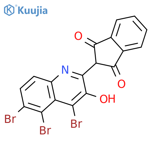 1H-Indene-1,3(2H)-dione,2-(4,?,?-tribromo-3-hydroxy-2-quinolinyl)- (9CI) structure