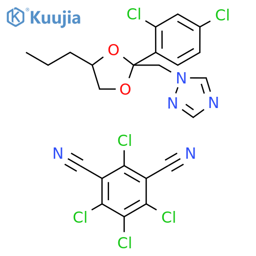 1,3-Benzenedicarbonitrile, 2,4,5,6-tetrachloro-, mixt. with 1-[[2-(2,4-dichlorophenyl)-4-propyl-1,3-dioxolan-2-yl]methyl]-1H-1,2,4-triazole structure