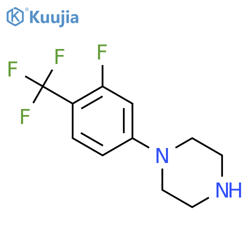 1-3-fluoro-4-(trifluoromethyl)phenylpiperazine structure