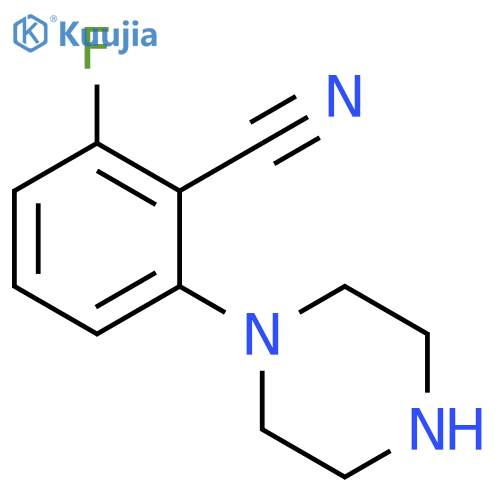 2-fluoro-6-(1-piperazinyl)-Benzonitrile structure