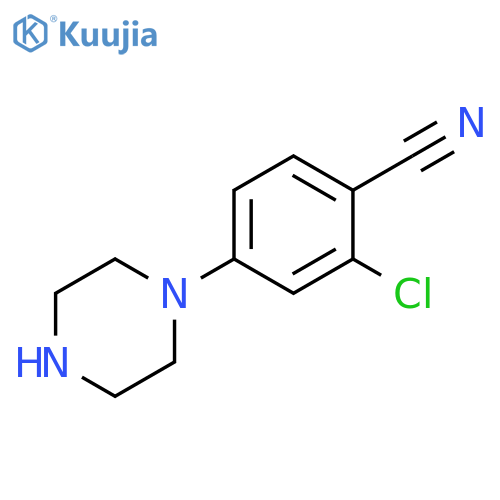 2-chloro-4-(1-piperazinyl)-Benzonitrile structure