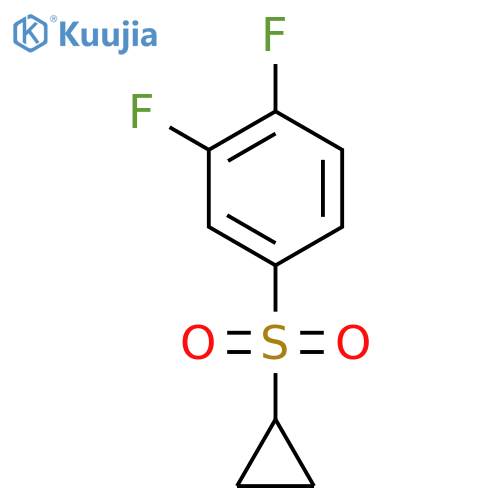 Benzene, 4-(cyclopropylsulfonyl)-1,2-difluoro- structure