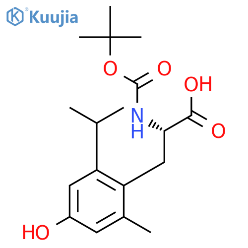 L-Tyrosine, N-[(1,1-dimethylethoxy)carbonyl]-2-methyl-6-(1-methylethyl)- structure