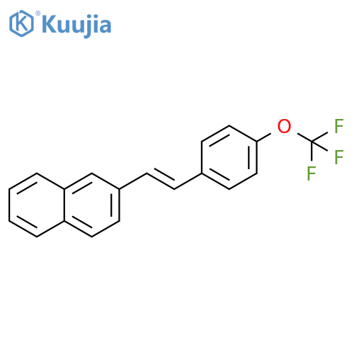Naphthalene, 2-[(1E)-2-[4-(trifluoromethoxy)phenyl]ethenyl]- structure