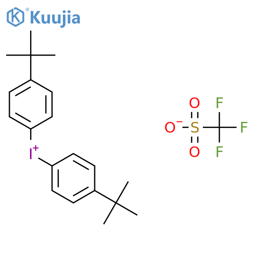 Bis(4-tert-butylphenyl)iodonium trifluoromethanesulfonate structure