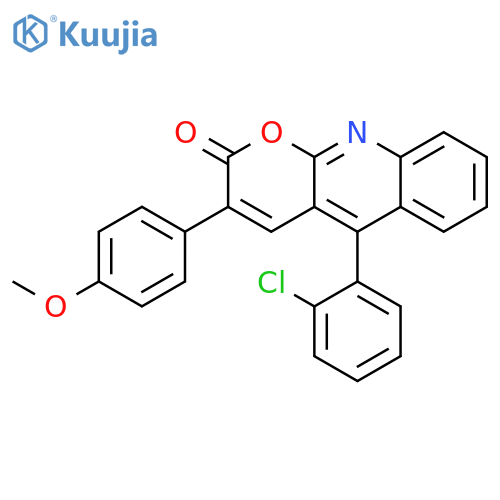 2H-Pyrano[2,3-b]quinolin-2-one, 5-(chlorophenyl)-3-(4-methoxyphenyl)- structure