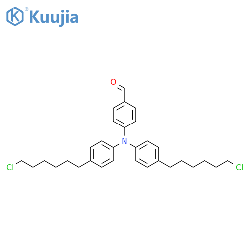 BENZALDEHYDE, 4-[BIS[4-(6-CHLOROHEXYL)PHENYL]AMINO]- structure