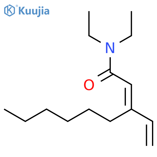 2-Nonenamide, 3-ethenyl-N,N-diethyl-, (2E)- structure