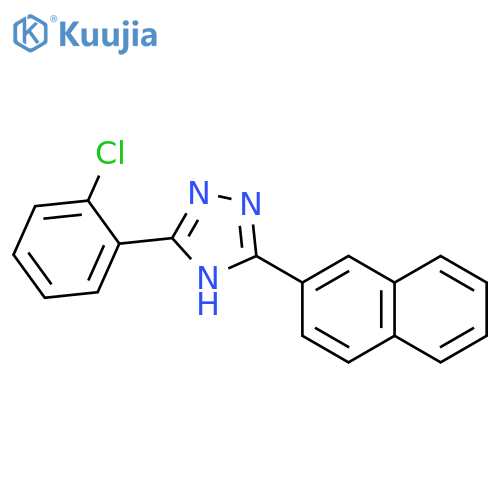 1H-1,2,4-Triazole, 3-(2-chlorophenyl)-5-(2-naphthalenyl)- structure