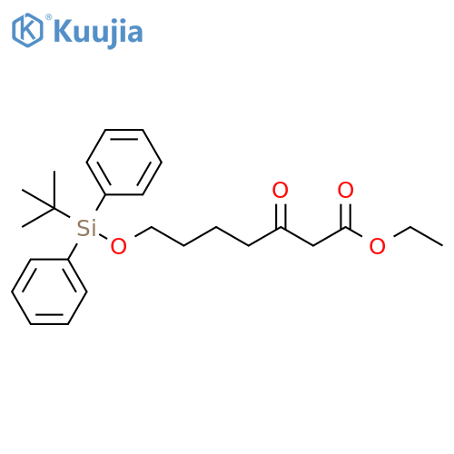 7-(tert-Butyl-diphenyl-silanyloxy)-3-oxo-heptanoic acid ethyl ester structure
