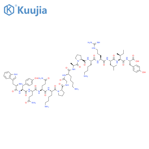 L-Tyrosine,L-tryptophyl-L-tyrosyl-L-glutaminyl-L-glutaminyl-L-lysyl-L-prolylglycyl-L-lysyl-L-alanyl-L-prolyl-L-lysyl-L-arginyl-L-leucyl-L-isoleucyl- structure