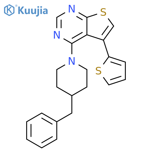 4-benzyl-1-5-(thiophen-2-yl)thieno2,3-dpyrimidin-4-ylpiperidine structure