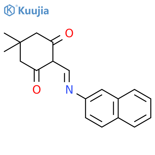 1,3-CYCLOHEXANEDIONE, 5,5-DIMETHYL-2-[(2-NAPHTHALENYLIMINO)METHYL]- structure