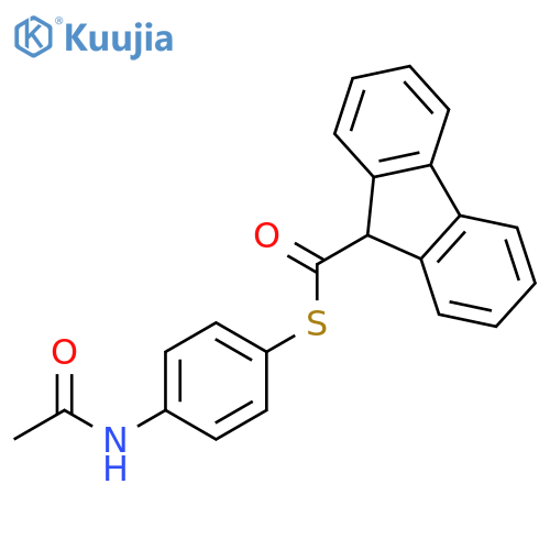 9H-FLUORENE-9-CARBOTHIOIC ACID, S-[4-(ACETYLAMINO)PHENYL] ESTER structure