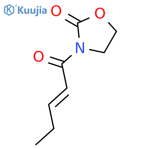 2-OXAZOLIDINONE, 3-(1-OXO-2-PENTENYL)- structure