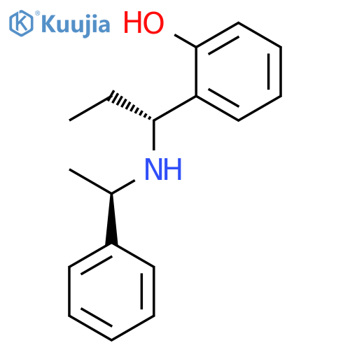 Phenol, 2-[(1R)-1-[[(1R)-1-phenylethyl]amino]propyl]-, rel- structure