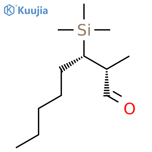 Octanal, 2-methyl-3-(trimethylsilyl)-, (R*,S*)- structure