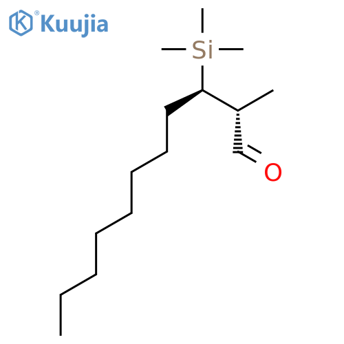 Undecanal, 2-methyl-3-(trimethylsilyl)-, (R*,R*)- structure