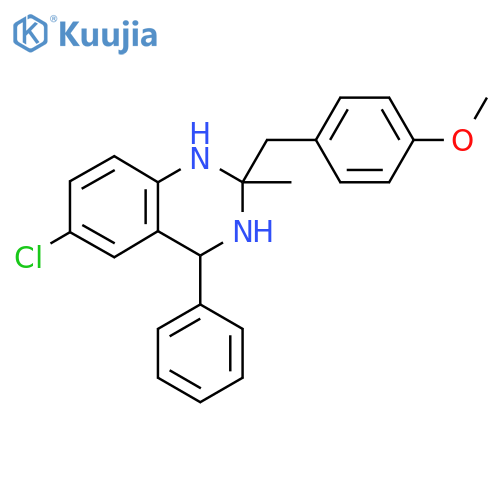 6-Chloro-2-[(4-methoxyphenyl)methyl]-2-methyl-4-phenyl-3,4-dihydro-1H-quinazoline structure