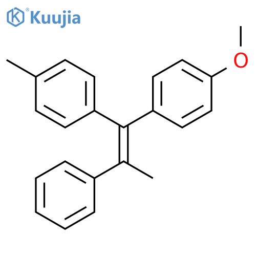Benzene, 1-methoxy-4-[(1E)-1-(4-methylphenyl)-2-phenyl-1-propenyl]- structure